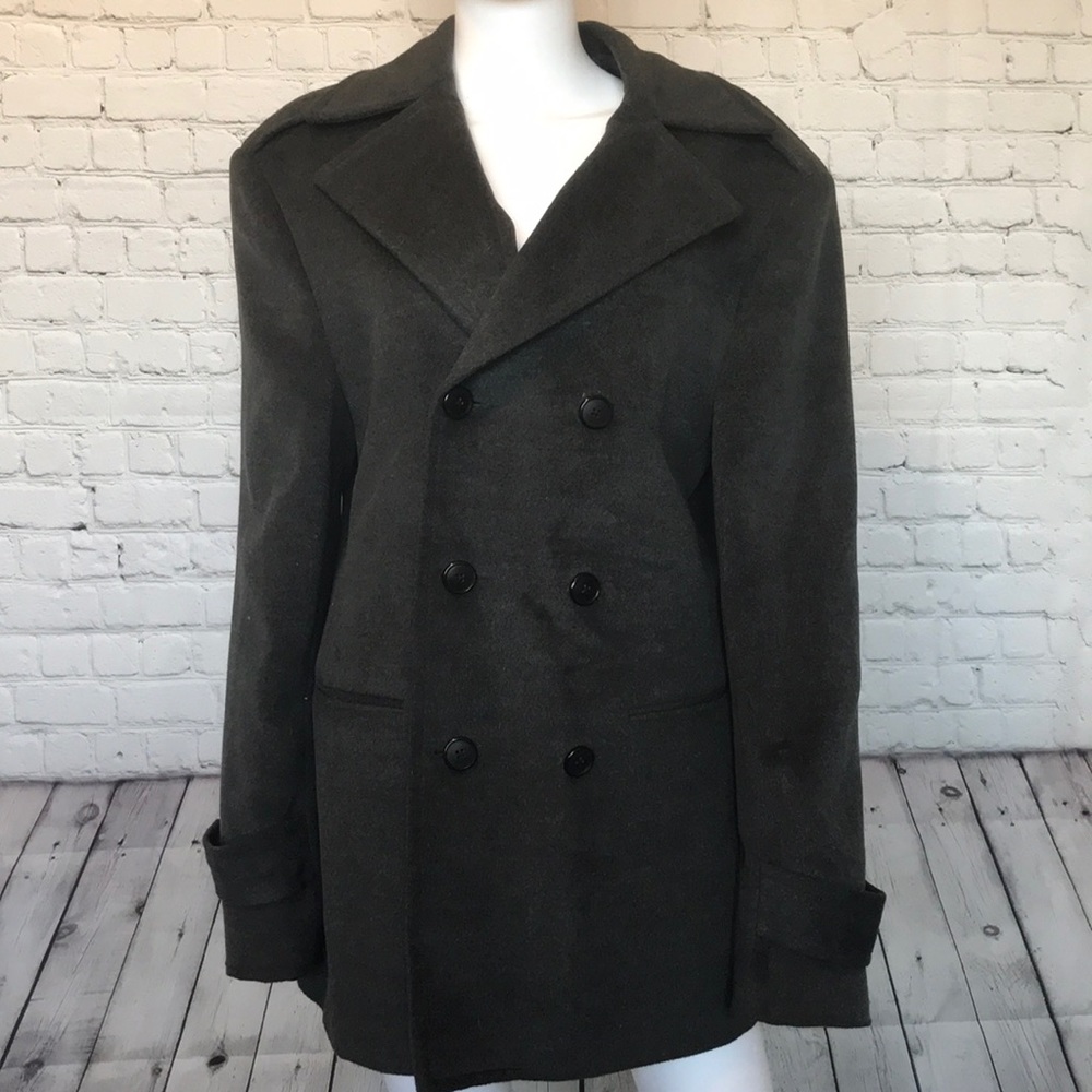Mens Tailored Grey Pea Coat